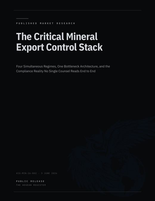 The Critical Mineral Export Control Stack cover