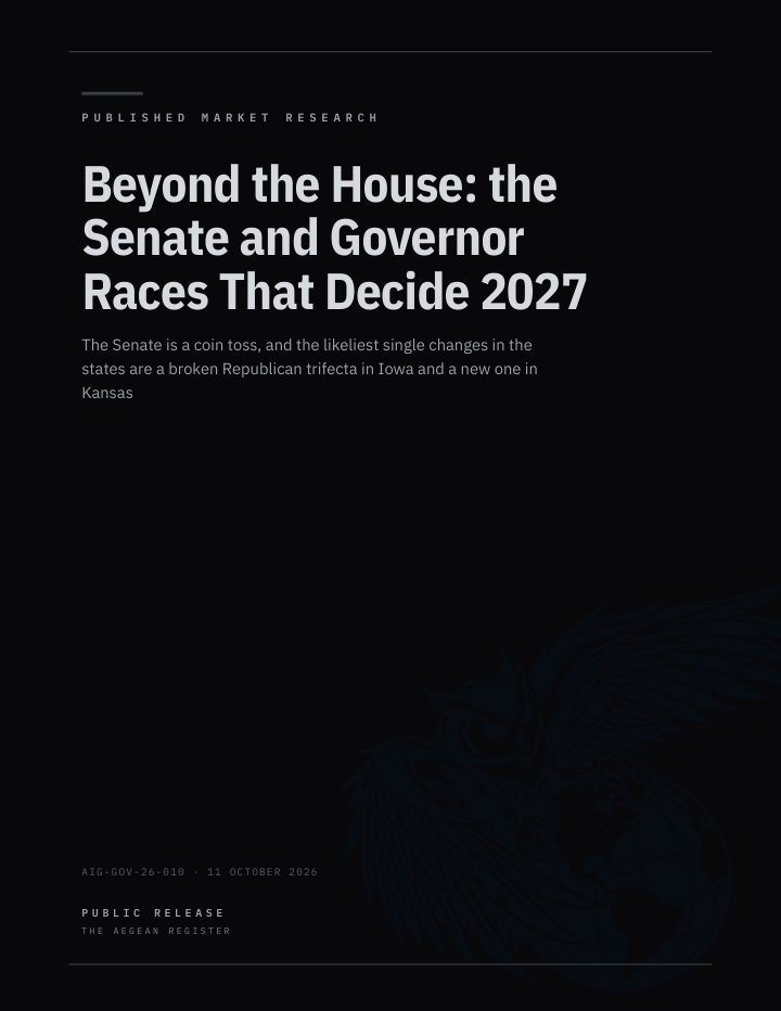 Beyond the House: the Senate and Governor Races That Decide 2027 cover