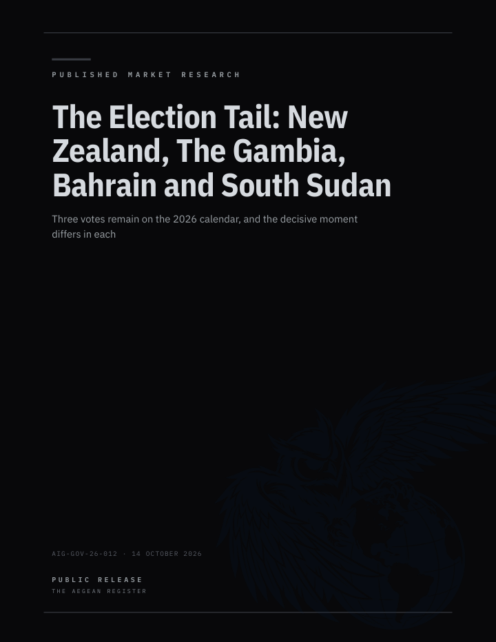 The Election Tail: New Zealand, The Gambia, Bahrain and South Sudan cover