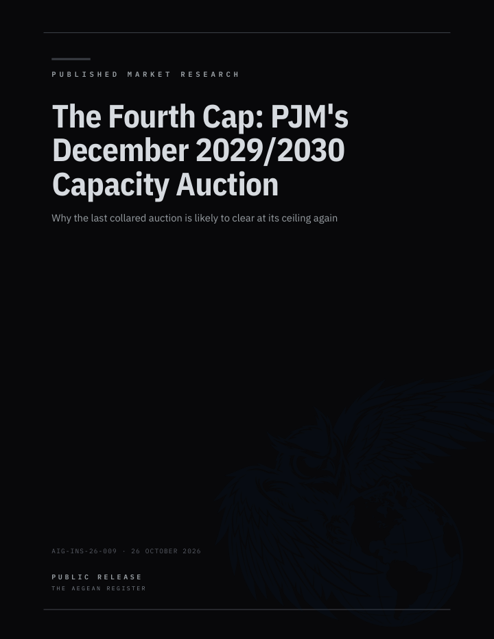 The Fourth Cap: PJM's December 2029/2030 Capacity Auction cover