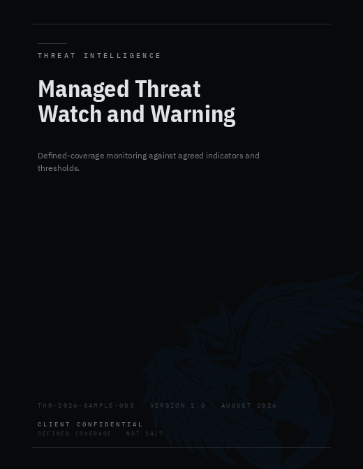 Managed Threat Watch and Warning sample cover